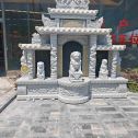 白山芝麻白中国黑石材套墓 花岗岩墓碑