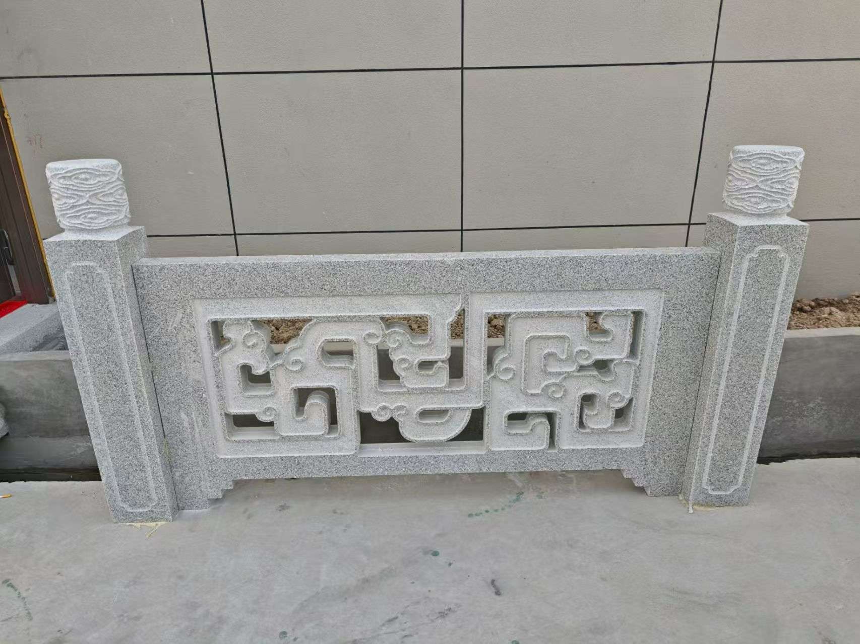 白山芝麻白河道栏杆 桥栏杆
