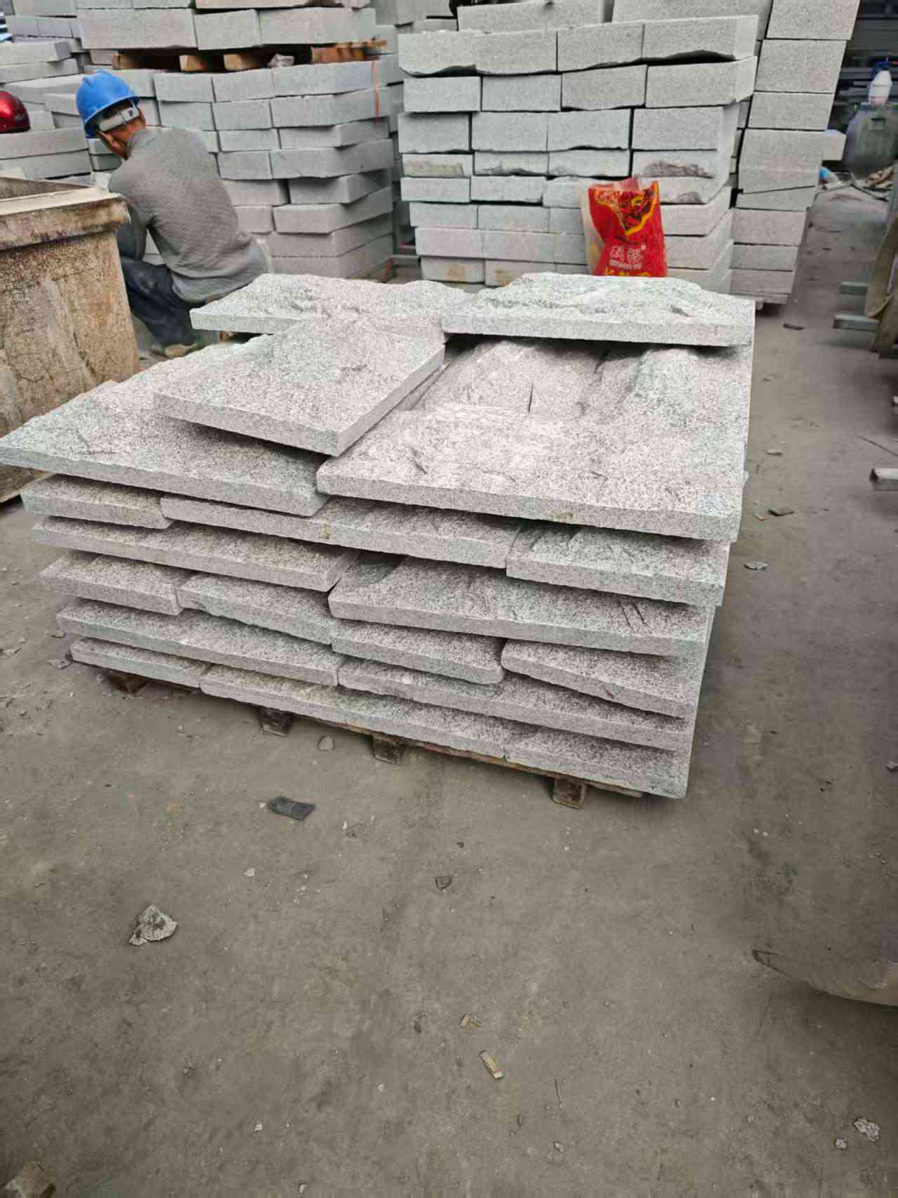 白山芝麻白蘑菇石，自然面